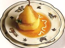 Peras Asadas con salsa de yogurt