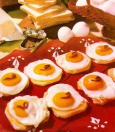 tostadas con huevo y queso