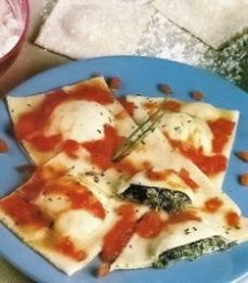 raviolones de espinaca