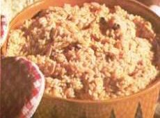 Arroz con jugo de asado