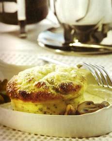 souffles queso hierbas champignones