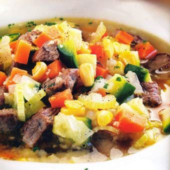 Sopa de carne y verduras