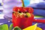 Pimientos rellenos con albahaca