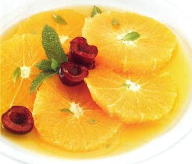 Ensalada de naranja con canela y agua de azahar