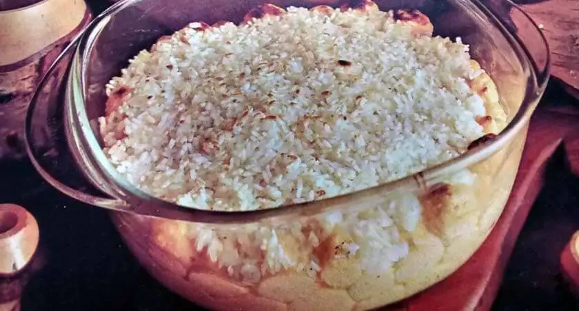 Arroz a la valdostana con queso fontina