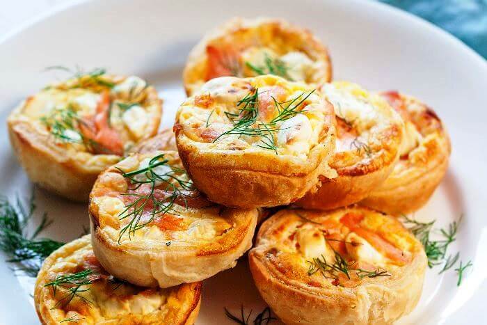 Quiches de salmón